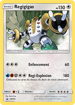 Carte Pokémon Regigigas SM243 de la série Promos Soleil et Lune en vente au meilleur prix