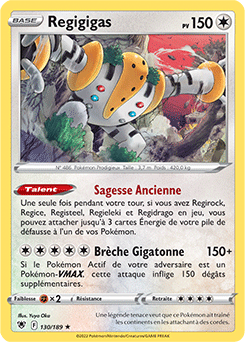 Carte Pokémon Regigigas 130/189 de la série Astres Radieux en vente au meilleur prix