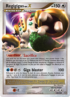 Carte Pokémon Regigigas NIV.X 100/100 de la série Tempête en vente au meilleur prix