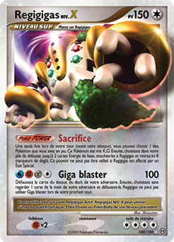 Carte Pokémon Niv. X Regigigas NIV.X 100/100 de la série Tempête