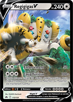 Carte Pokémon Regigigas V 113/159 de la série Zénith Suprême en vente au meilleur prix
