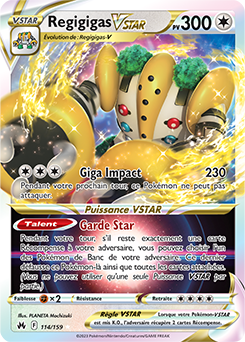 Carte Pokémon Regigigas VSTAR 114/159 de la série Zénith Suprême en vente au meilleur prix