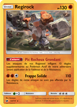 Carte Pokémon Regirock 53/111 de la série Invasion Carmin en vente au meilleur prix