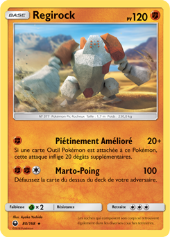 Carte Pokémon Rare Regirock 80/168 de la série Tempête Céleste