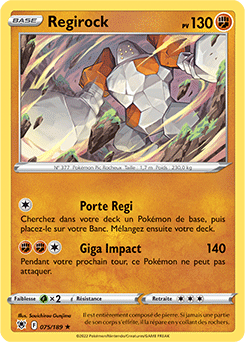 Carte Pokémon Regirock 075/189 de la série Astres Radieux en vente au meilleur prix