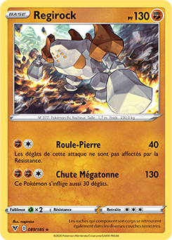 Carte Pokémon Regirock 089/185 de la série Voltage Éclatant en vente au meilleur prix