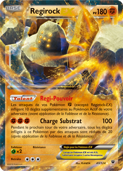 Carte Pokémon Regirock EX 43/124 de la série Impact des Destins en vente au meilleur prix