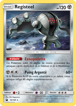 Carte Pokémon Rare Registeel 96/168 de la série Tempête Céleste