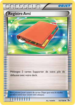 Carte Pokémon Registre Ami 92/106 de la série Étincelle en vente au meilleur prix