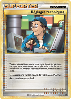Carte Pokémon Peu commune Réglages techniques 75/95 de la série Déchaînement