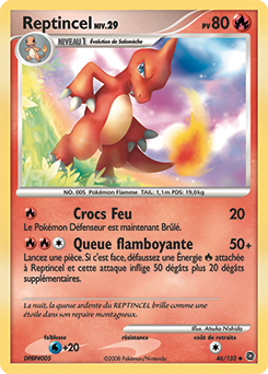 Carte Pokémon Peu commune Reptincel 46/132 de la série Merveilles Secrètes