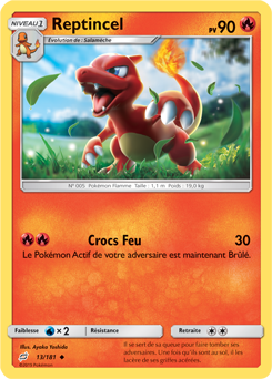 Carte Pokémon Reptincel 13/181 de la série Duo de Choc en vente au meilleur prix