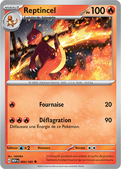 Carte Pokémon Reptincel 5/165 de la série 151 en vente au meilleur prix