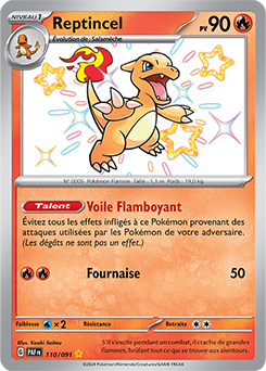 Carte Pokémon Reptincel 110/91 de la série Destinées de Paldea en vente au meilleur prix