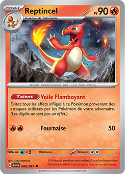 Carte Pokémon Reptincel 8/91 de la série Destinées de Paldea en vente au meilleur prix