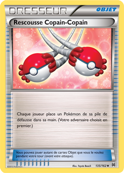 Carte Pokémon Peu commune Rescousse Copain-Copain 135/162 de la série Impulsion Turbo