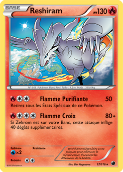 Carte Pokémon Reshiram 17/116 de la série Glaciation Plasma en vente au meilleur prix