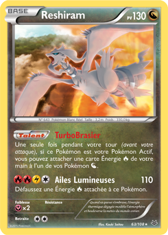 Carte Pokémon Reshiram 63/108 de la série Ciel Rugissant en vente au meilleur prix