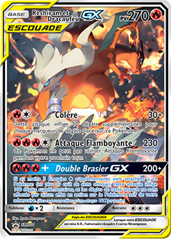 Carte Pokémon Reshiram Dracaufeu GX SM201 de la série Promos Soleil et Lune  en vente au