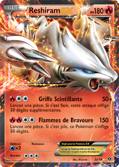 Carte Pokémon Reshiram EX 22/99 de la série Destinées Futures en vente au meilleur prix