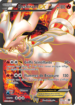 Carte Pokémon Reshiram EX 95/99 de la série Destinées Futures en vente au meilleur prix