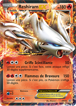 Carte Pokémon Promo Reshiram EX BW36 de la série Promos Noir & Blanc