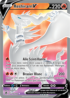 Carte Pokémon Reshiram V 172/195 de la série Tempête Argentée en vente au meilleur prix