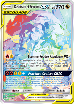 Carte Pokémon Reshiram Zekrom GX 259/236 de la série Éclipse Cosmique en vente au meilleur prix