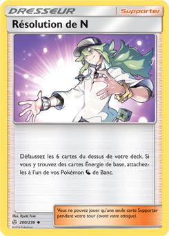 Carte Pokémon Résolution de N 200/236 de la série Éclipse Cosmique en vente au meilleur prix