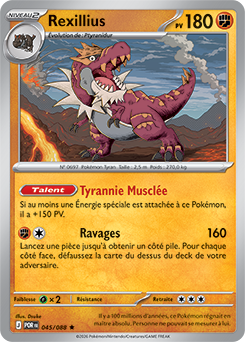 Carte Pokémon Rexillius 45/88 de la série Équilibre Parfait en vente au meilleur prix