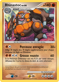 Carte Pokémon Rhinastoc 10/147 de la série Vainqueurs Suprêmes en vente au meilleur prix