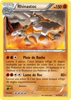 Carte Pokémon Rhinastoc 76/160 de la série Primo Choc en vente au meilleur prix