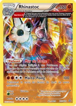 Carte Pokémon Holographique Rare Rhinastoc 77/160 de la série Primo Choc