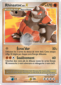 Carte Pokémon Rhinastoc NIV.X 145/146 de la série Eveil des Légendes en vente au meilleur prix