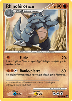 Carte Pokémon Rhinoféros 80/147 de la série Vainqueurs Suprêmes en vente au meilleur prix