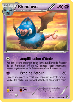 Carte Pokémon Peu commune Rhinolove 72/162 de la série Impulsion Turbo