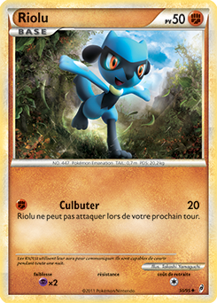 Carte Pokémon Peu commune Riolu 50/95 de la série Appel des Légendes