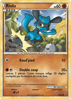 Carte Pokémon Commune Riolu 60/95 de la série Déchaînement