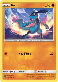 Carte Pokémon Riolu 116/236 de la série Harmonie des Esprits en vente au meilleur prix