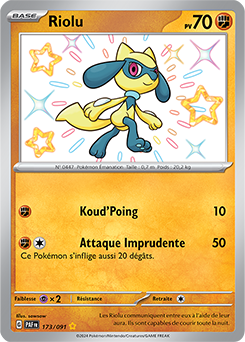 Carte Pokémon Riolu 173/91 de la série Destinées de Paldea en vente au meilleur prix
