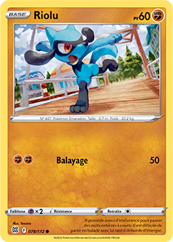 Carte Pokémon Riolu 078/172 de la série Stars Étincelantes en vente au meilleur prix