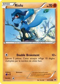 Carte Pokémon Riolu 45/124 de la série Impact des Destins en vente au meilleur prix