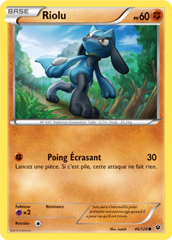 Carte Pokémon Riolu 46/124 de la série Impact des Destins en vente au meilleur prix