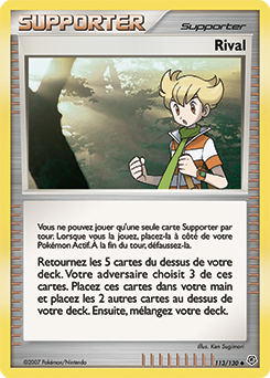 Carte Pokémon Peu commune Rival 113/130 de la série Diamant & Perle