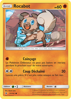 Carte Pokémon Commune Rocabot 73/145 de la série Gardiens Ascendants