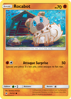 Carte Pokémon Commune Rocabot 75/131 de la série Lumière Interdite