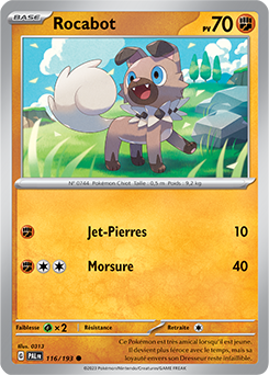 Carte Pokémon Communes Rocabot 116/193 de la série Évolutions à Paldea