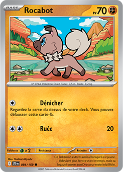 Carte Pokémon Communes Rocabot 84/159 de la série Aventures Ensemble