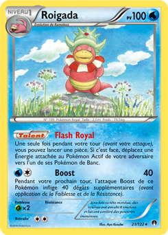 Carte Pokémon Holographique Rare Roigada 21/122 de la série Rupture Turbo
