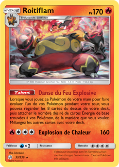 Carte Pokémon Roitiflam 33/236 de la série Éclipse Cosmique en vente au meilleur prix